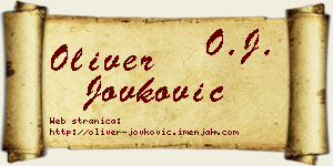 Oliver Jovković vizit kartica